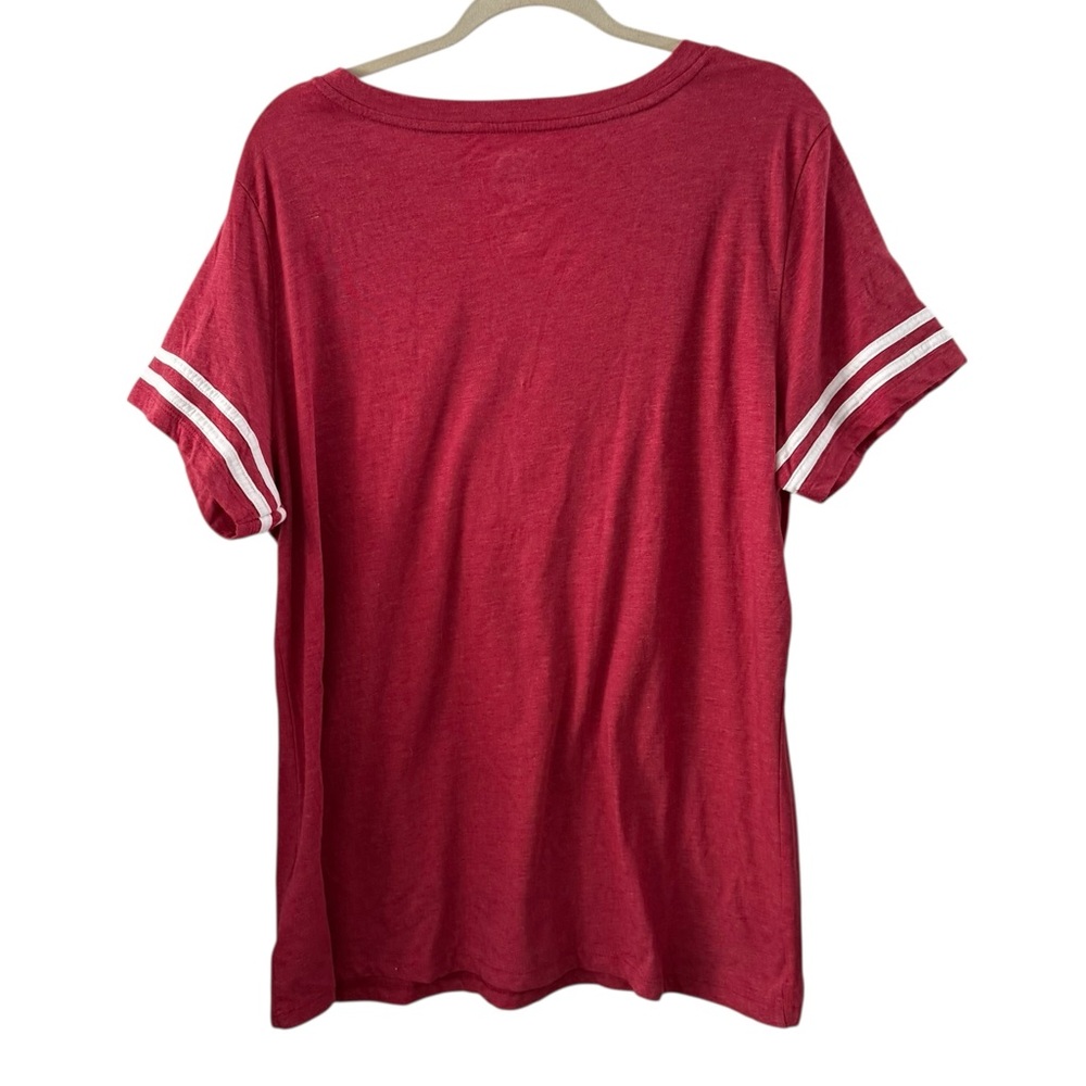NFL Team San Francisco 49ers XXL V-Neck Red Short Sleeve Graphic Football - Picture 3 of 4